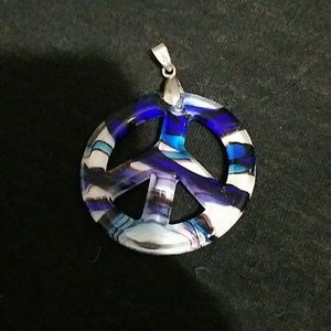 Peace sign pendant